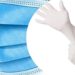 Κουτί μάσκες προστασίας 3ply (50τμχ)+ κουτί γάντια latex ελαφρώς πουδραρισμένα (100τμχ)